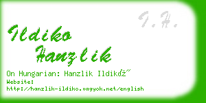 ildiko hanzlik business card